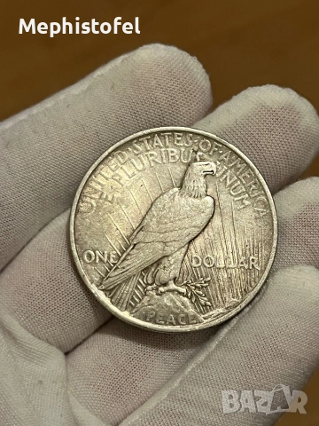 1 долар 1922 г, САЩ / Peace Dollar - сребърна монета, снимка 2 - Нумизматика и бонистика - 52929872