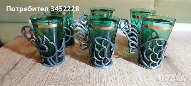 чашки с подстакани Русия за ценители 6 броя 