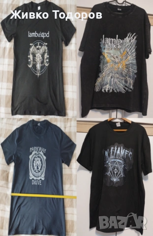 Тениска с принт PARKWAY DRIVE/ LAMB OF GOD/ IN FLAMES