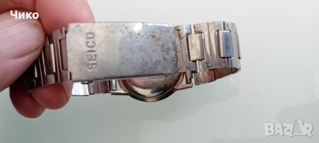 Оригинален работещ СЕЙКО със верижка, снимка 4 - Антикварни и старинни предмети - 54236168