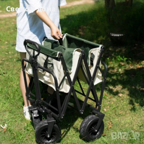 Многофункционална сгъваема количка 2 в 1 с масичка за къмпинг и пикник TV136, снимка 3 - Къмпинг мебели - 54033187