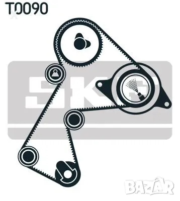 SKF VKMA06116 Комплект ангренажен ремък 1.9D DACIA Solenza, Pick Up / RENAULT Rapid Clio Kangoo Expr, снимка 2 - Части - 48828748