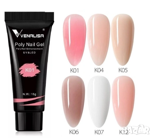 Venalisa PolyGel 15ml полигел термо , брокат , конфети , холограм, снимка 2 - Продукти за маникюр - 33986430