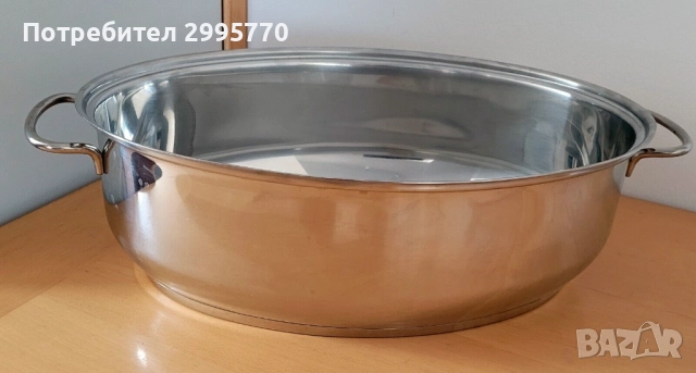 Тава тенджера с метален капак 2 във 1 , снимка 2 - Съдове за готвене - 52881222