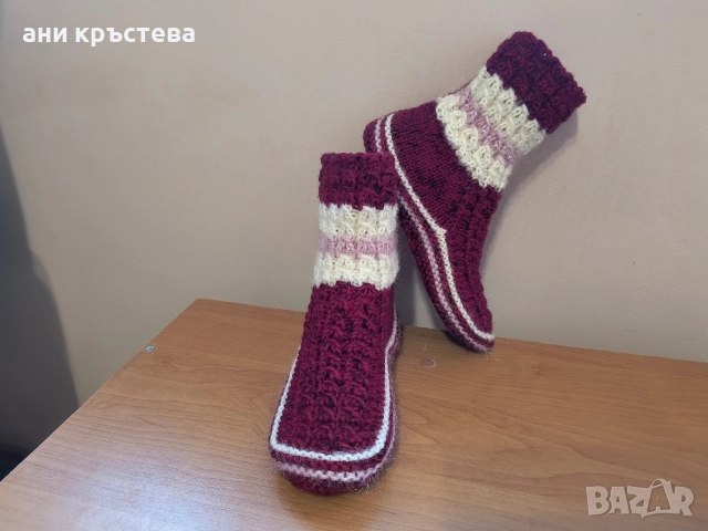 ръчно изработени домашни терлички , снимка 2 - Други - 43453082