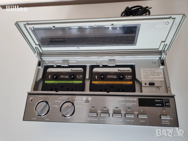 Двукасетъчен секретар - PANASONIC KX-T1526BS, снимка 3 - Радиокасетофони, транзистори - 27616407