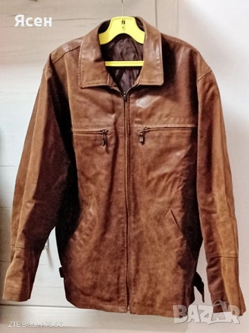 Мъжко кожено яке.Естествена кожа.Размер 46.