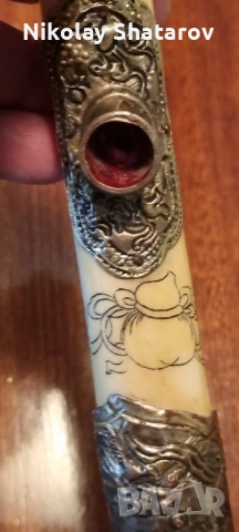 Стара лула слонова кост , снимка 9 - Антикварни и старинни предмети - 51775008