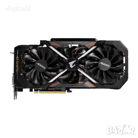 Видеокарта GTX 1080 8G AORUS GeForce Gigabyte GDDR5x 12м. Гаранция, снимка 10 - Видеокарти - 52152057
