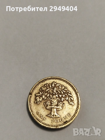 Един паунд кралица Елизабет 1992г., снимка 2 - Нумизматика и бонистика - 53188246