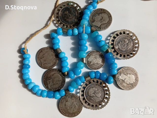 Автентичен сребърен Пендар(накит) с 9 Исторически монети/Царство България и Австро-Унгария/!, снимка 7 - Други ценни предмети - 53625960