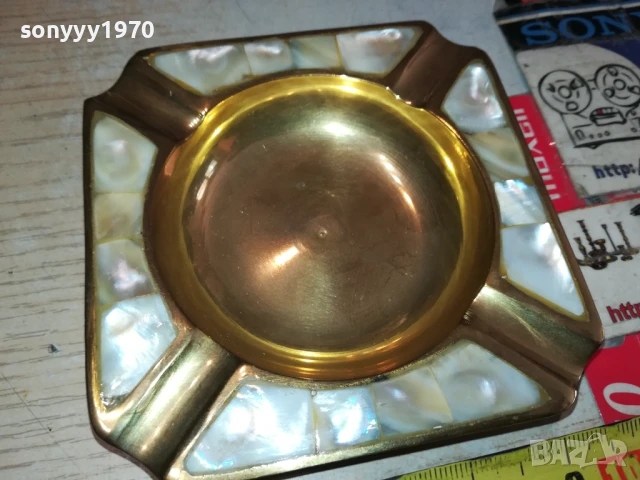 МЕСИНГОВ ПЕПЕЛНИК ОТ АНГЛИЯ 2007251923LCHERY, снимка 2 - Антикварни и старинни предмети - 51084231