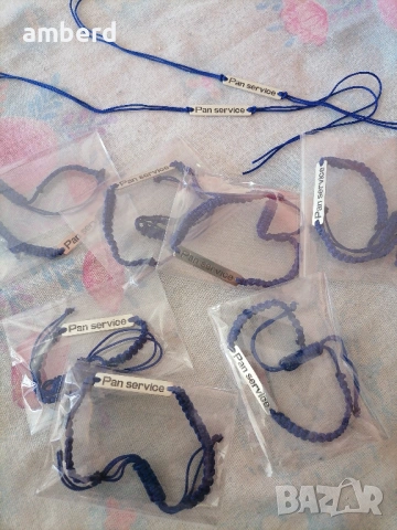 Гривни на конец и сребърен елемент с надпис по ваше желание, снимка 7 - Гривни - 54199465