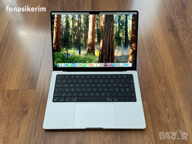 НОВ 14' Apple MacBook Pro 2021 M1 Pro Silver 16GB RAM/512GB SSD/Бат 17 цик, снимка 2 - Лаптопи за работа - 52413736