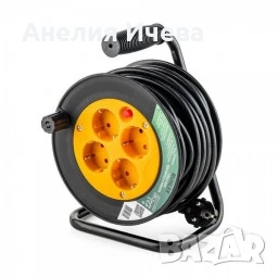 Удължител Muhler с макара,с 4 гнезда-15 метра , снимка 3 - Други стоки за дома - 51247938