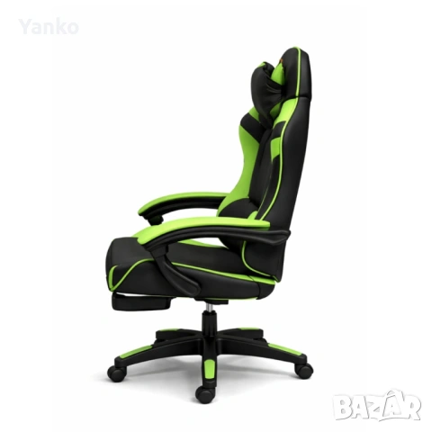 Ергономичен геймърски стол с масаж и поставка за крака, снимка 2 - Геймърски - 53899151