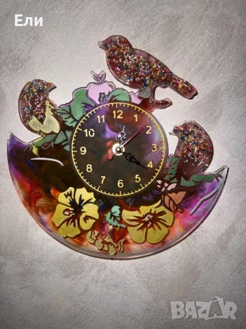 Ръчно изработен, арт часовник, който ще краси вашия дом или работно място, снимка 10 - Стенни часовници - 52968636