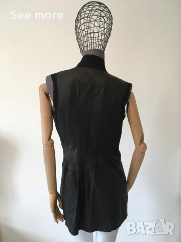 Jet Set елегантен елек естествена кожа S, снимка 6 - Елеци - 52867271