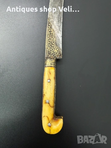 Автентичен ятаган №7985 , снимка 7 - Антикварни и старинни предмети - 53901962