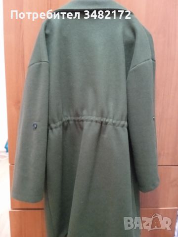 Тъмно зелено палто,ново,универсален размер,става за М,Л,ХЛ, снимка 2 - Палта, манта - 45112433