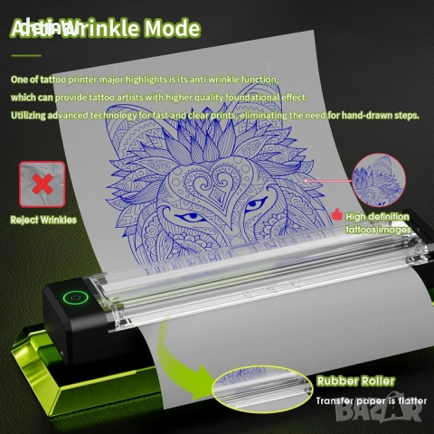 Комплект за татуировки - Машина за шаблонно печатане 6 хода 2,5-4,8 мм, снимка 7 - Други - 52963059