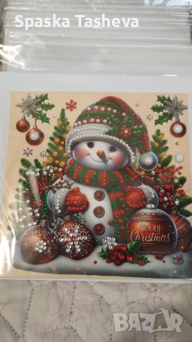 Коледни диамантени картички , снимка 7 - Декорация за дома - 52617907