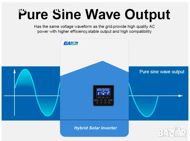 Хибриден соларен инвертор 12v 24v 48v MPPT, снимка 5 - Други стоки за дома - 53891503