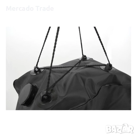 Мобилен соларен душ Mercado Trade, 40л., PVC, Черен, снимка 4 - Къмпинг мебели - 51521581