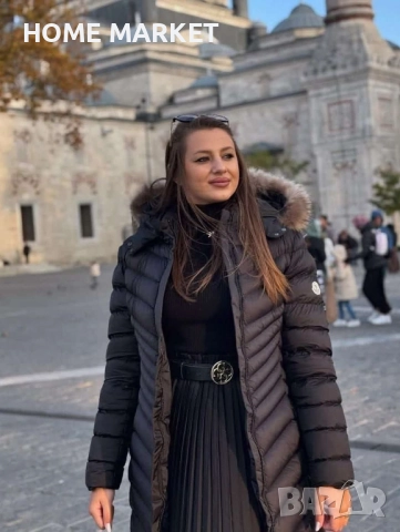 Дамско яке Внос от Турция Естествен пух Качулката се сваля Доставка до 2 дни с преглед и тест С-2ХЛ , снимка 3 - Якета - 52293477