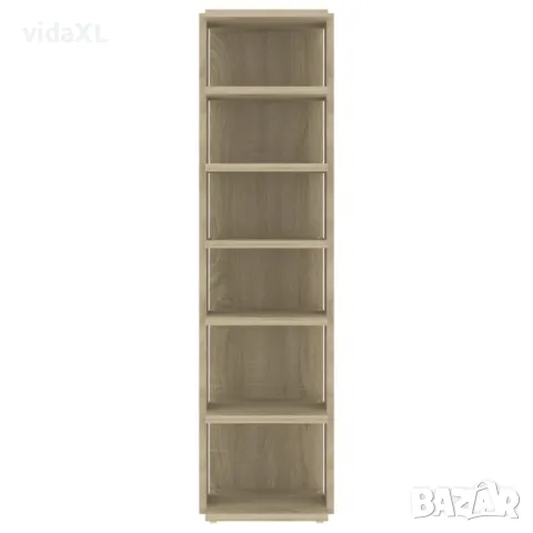 vidaXL Шкаф за обувки, дъб сонома, 27,5x27x102 см, инженерно дърво（SKU:808491）, снимка 4 - Шкафове - 49580759