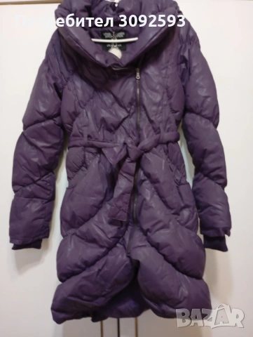 Лилаво яке с гъши пух