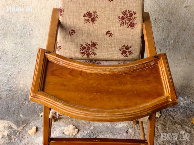 винтидж дървено детско столче , снимка 5 - Антикварни и старинни предмети - 52223739