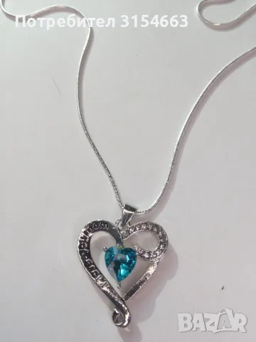 Сребърно колие с кристали , снимка 6 - Колиета, медальони, синджири - 50178822