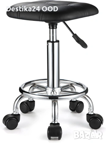 Регулируем стол табуретка с колелца и въртяща се седалка – офис/салонa
