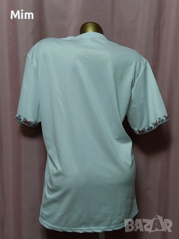 L Бяла тениска с щампа с български мотиви , снимка 6 - Тениски - 53939023