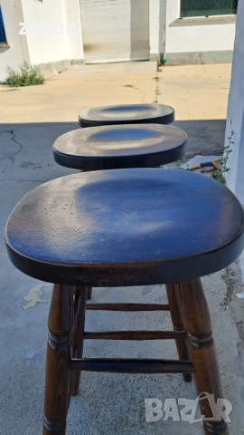 Бар столове масив-3бр., снимка 5 - Столове - 52629367