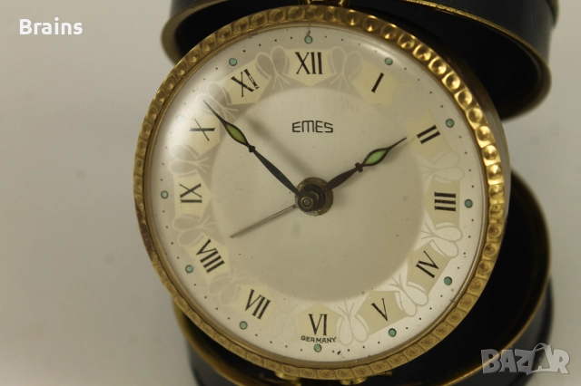 Рядък Немски Туристически Будилник EMES 1960's, снимка 3 - Антикварни и старинни предмети - 51822020