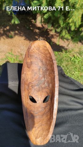 Маска от африканско тиково дърво в отлично състояние, снимка 4 - Антикварни и старинни предмети - 46232638