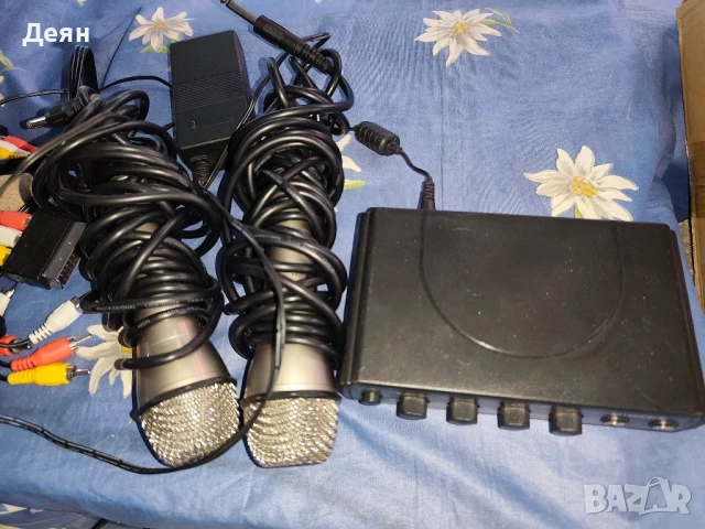 Караоке система с 2 микрофона кабел