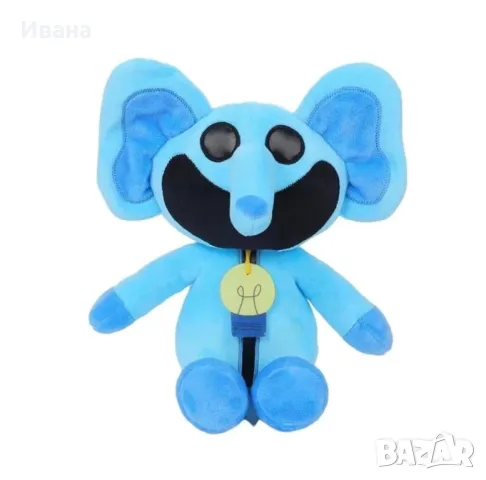 Smiling Critters Cat nap Catnap син Слон Bubba Bubbaphant 65cm, снимка 1 - Плюшени играчки - 48458590