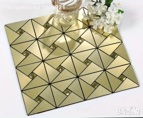 Луксозни метални плочки с кристали мозайка, снимка 3 - Декорация за дома - 53294583