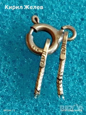 Сребърна закопчалка тип Лостер и маркировка Italy 52675, снимка 5 - Колиета, медальони, синджири - 53059897