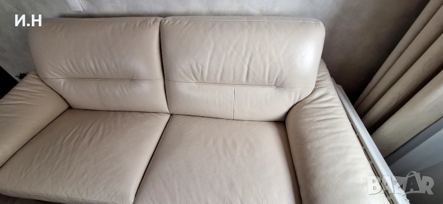 Заглавие: Луксозен италиански диван NATUZZI – Естествена дебела кожа (Като нов), снимка 2 - Дивани и мека мебел - 53898669