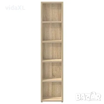 vidaXL CD шкафове, 2 бр, дъб сонома, 21x16x93,5 см, ПДЧ（SKU:802699）, снимка 4 - Шкафове - 49413767