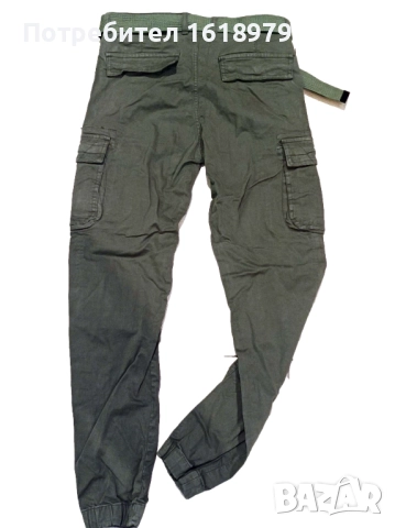 Карго панталон с колан - зелен, снимка 2 - Панталони - 51848930