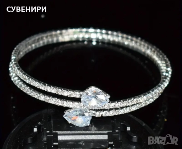 Елегантна гривна със синтетичен цирконий , снимка 11 - Гривни - 51918617