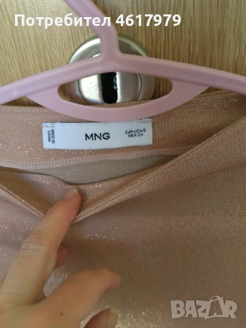 Блуза с лурекс Манго, снимка 2 - Блузи с дълъг ръкав и пуловери - 52465384