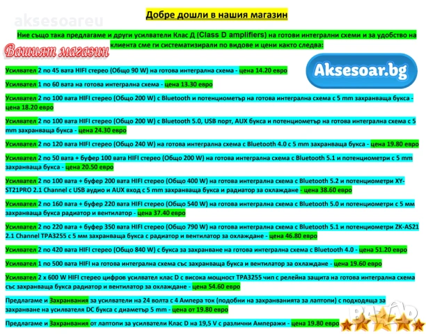 Двуканален стерео цифров аудио усилвател клас D сглобен готов за употреба 120W+120W с Bluetooth 4.0 , снимка 18 - Ресийвъри, усилватели, смесителни пултове - 53189400