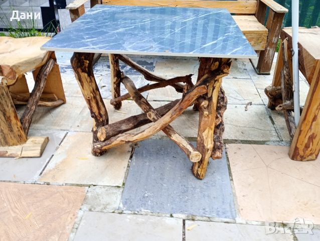 Комплект дървени градински маси и столове , снимка 5 - Градински мебели, декорация  - 45958633
