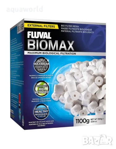 "Безплатна доставка" Стъклена керамика Bio-MAX White Fluval 1kg, снимка 1 - Оборудване за аквариуми - 47040718